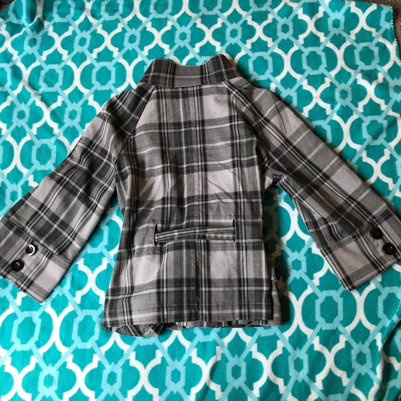 Apt. 9 Small Gray Plaid Jacket Blazer - Picture 2 of 8